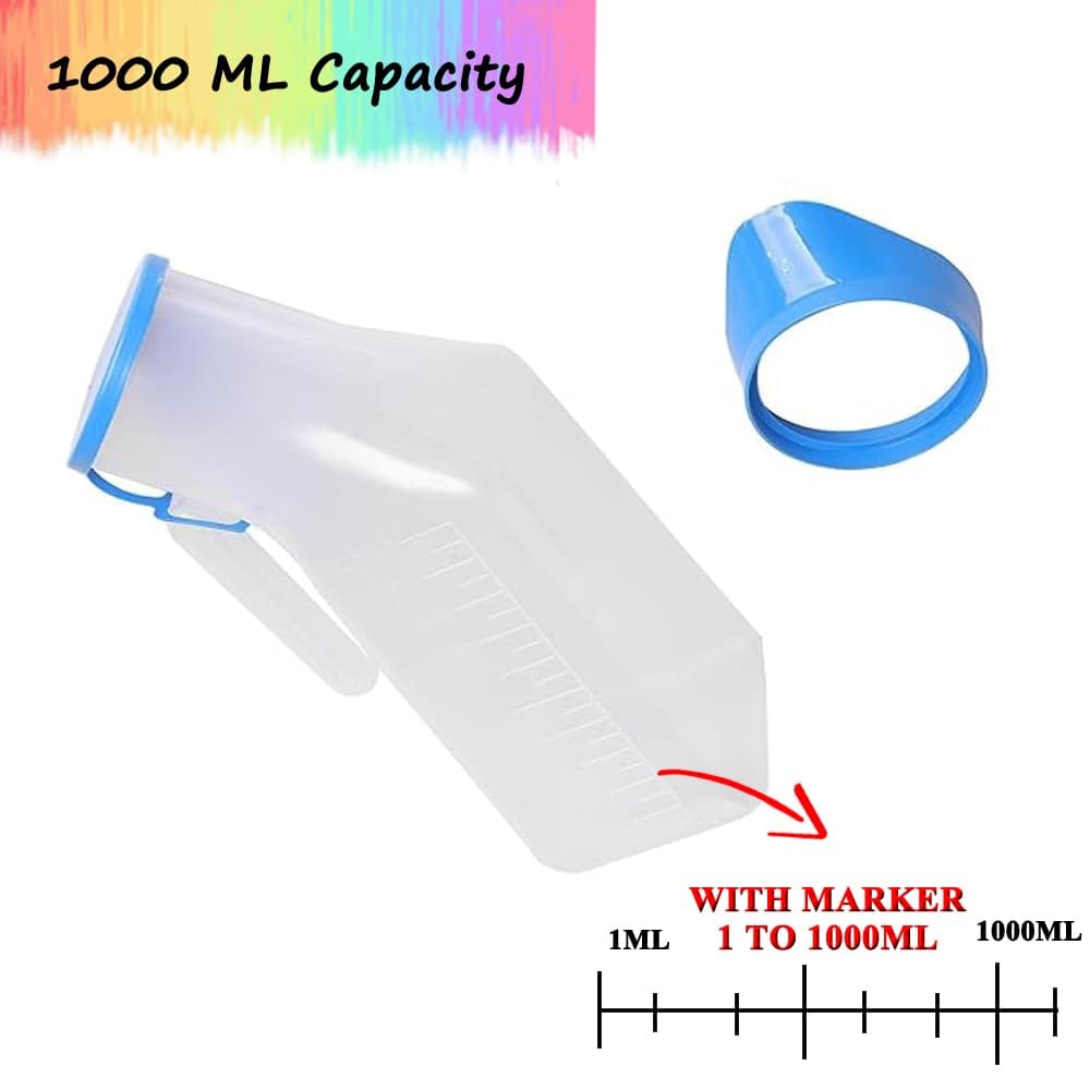 Dhasara's Unisex Polypropylene Autoclavable Urinal - 1000 ML Capacity | Durable, Reusable & Sterilizable | Ideal for Home, Hospital, and Travel Use | Spill-Proof Design for Men & Women.(Pack of 1) view 2
