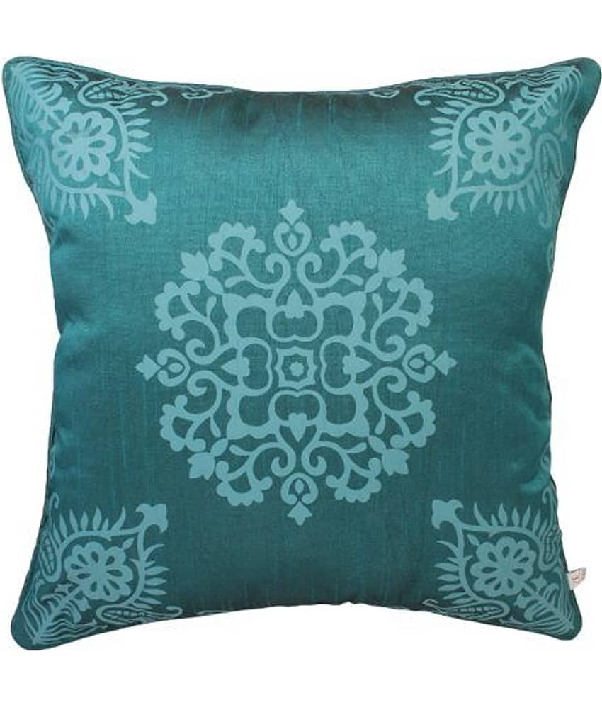 Zubix Green & White Polyester Cushion Covers Set Of 5 view 2