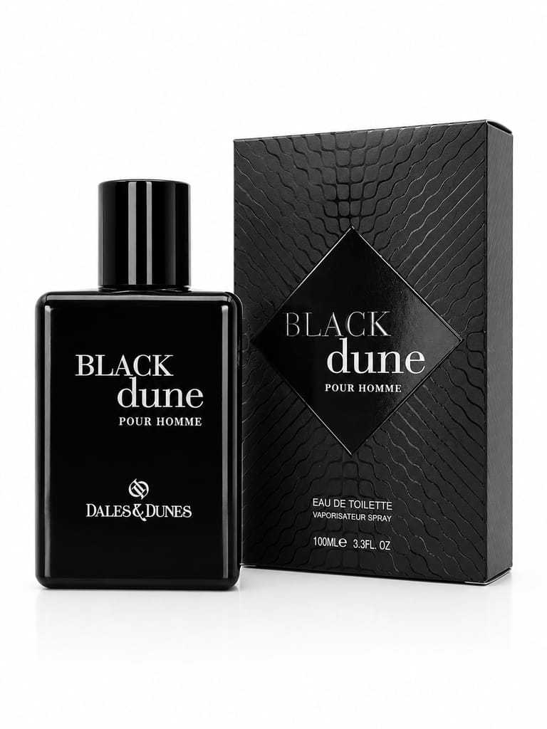 Dales & Dunes Black Dune Eau De Toilette Perfume for Men 100ML | Long Lasting Masculine Fragrance | Fresh Woody Spicy EDT for Daily Wear, Office & Parties