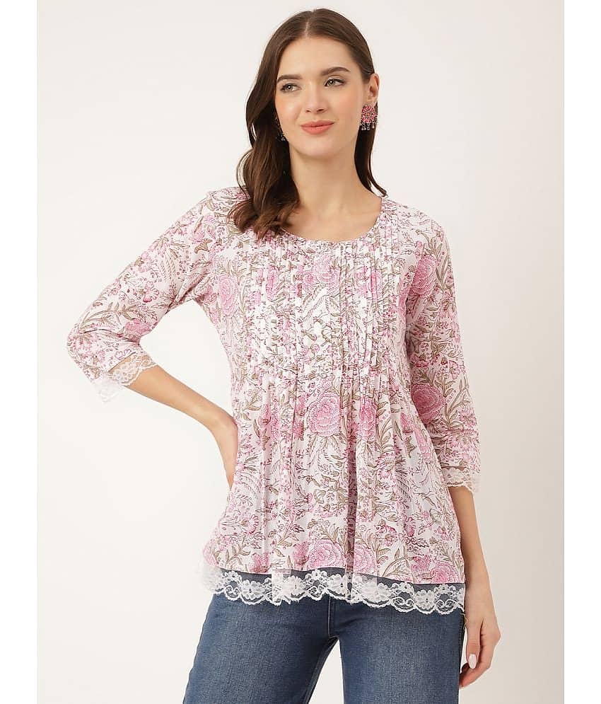 Divena Women's Cotton Regular Top ( Maroon )