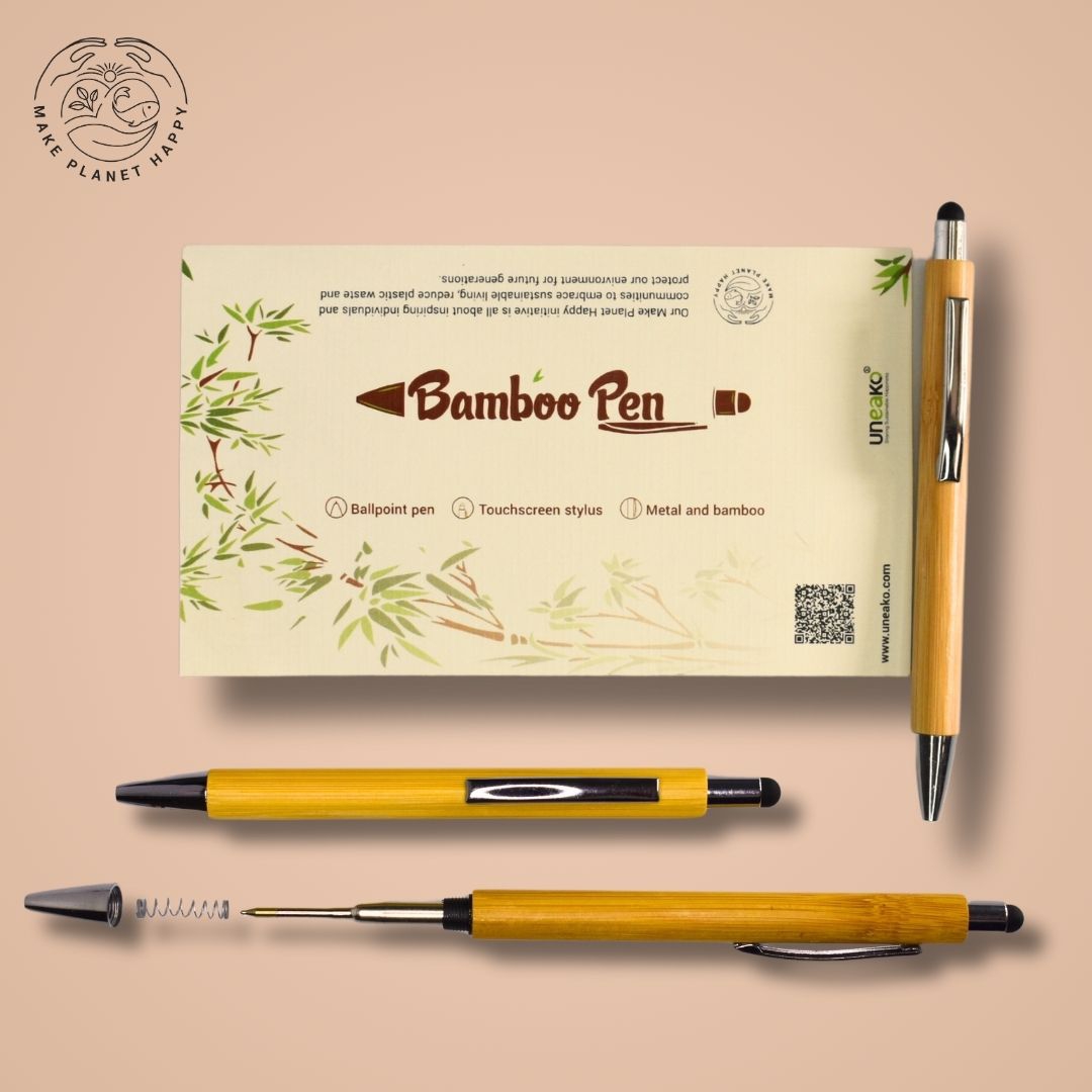 Uneako Bamboo Pen 2Pcs view 2