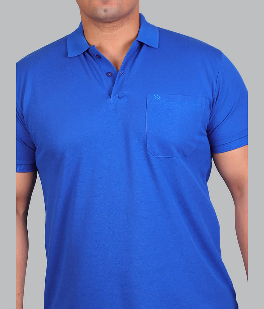 Xmex Pack of 1 Cotton Blend Regular Fit Solid Half Sleeves Men's Polo T Shirt ( Mustard ) view 2