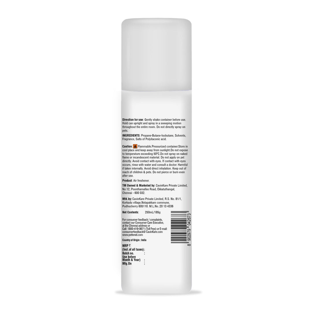 Petterati Pet Safe Air Freshner, Neutralizes Pet Odour, Non-Toxic, Lavender Freshness - 250ml view 2