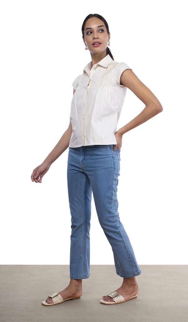 Ivory Pin-Tuck Shirt view 2