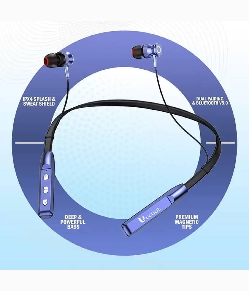 80 Hours Playtime Wireless Neckband headphones Earphone view 2