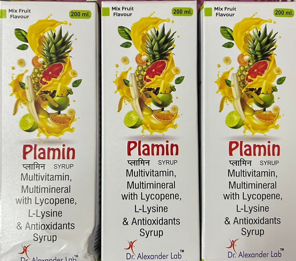 Plamin Syrup Mineral & Multivitamin Syrup 200 ml Pack of 4 / Ayurvedic Proprietary Syrup/Natural Multivitamins view 2
