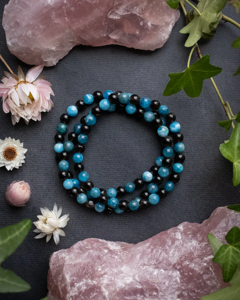Bloodstone & African Turquoise Combo Bracelet Sahaj Hast | Strength & Transformation view 2