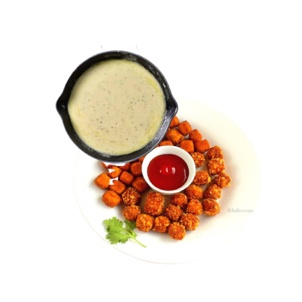 Crispy Paneer with Garlic Sauce (4 Pcs)
