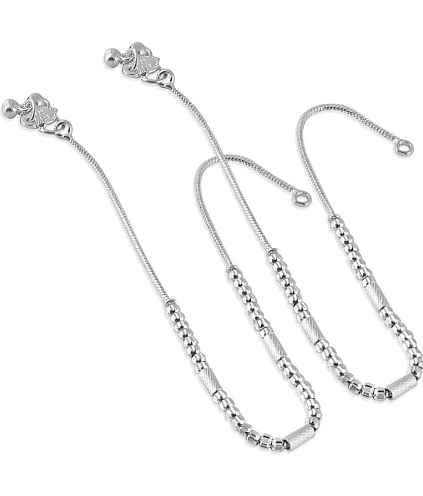 HEER COLLECTION - Silver Anklets ( Pack of 2 ) view 2