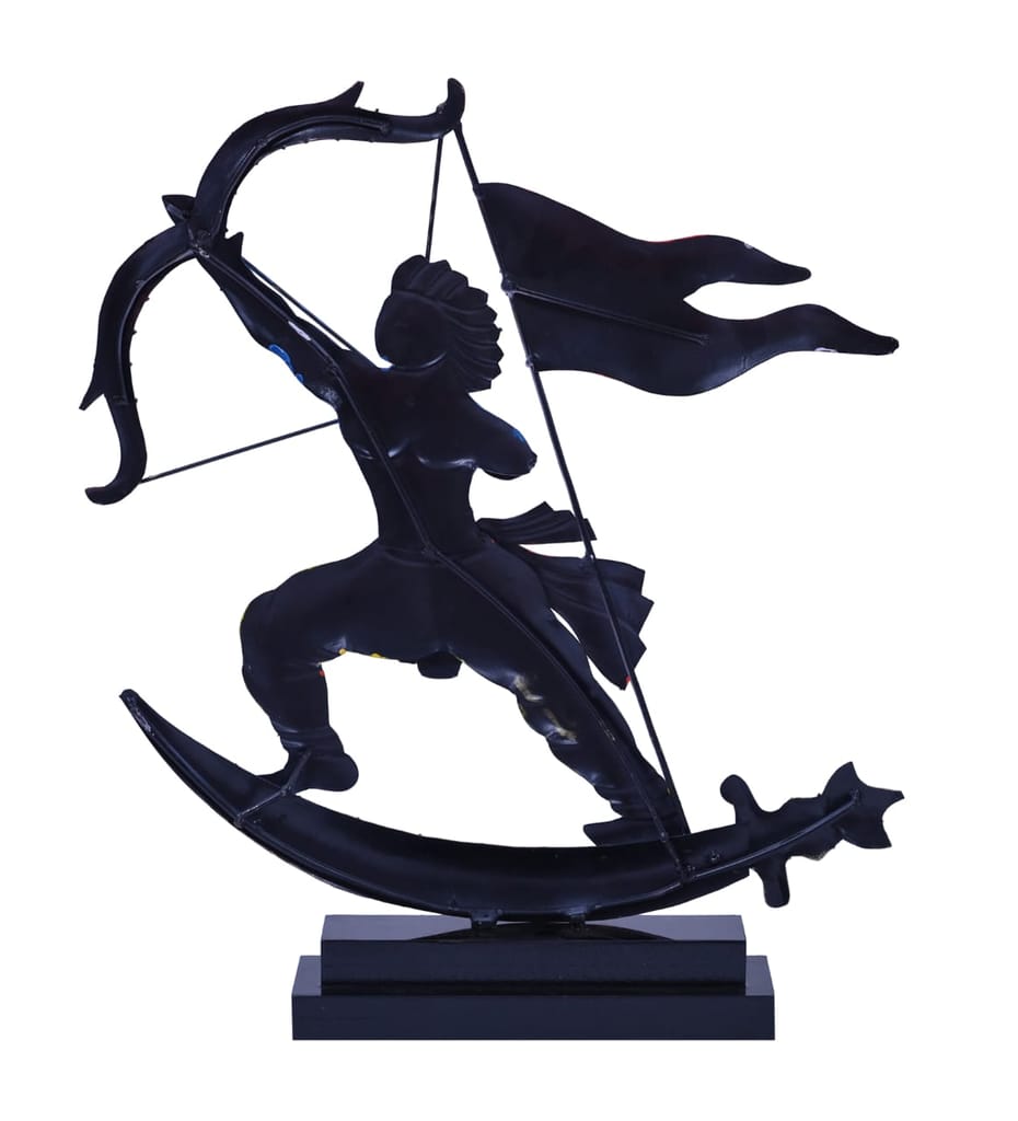 Asthetic Statue of Veer Shri Ram Metal Art Sculpture | Modern Arts Home Office Restaurant Decor | Table Decorative Multicolor Spiritual Showpiece view 2