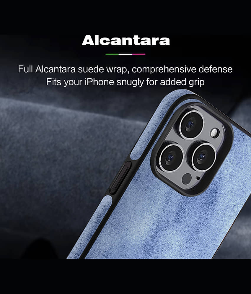 BIG WINGS Blue Printed Back Cover Artificial Leather Compatible For Apple iPhone 13 Pro Max ( Pack of 1 ) view 2