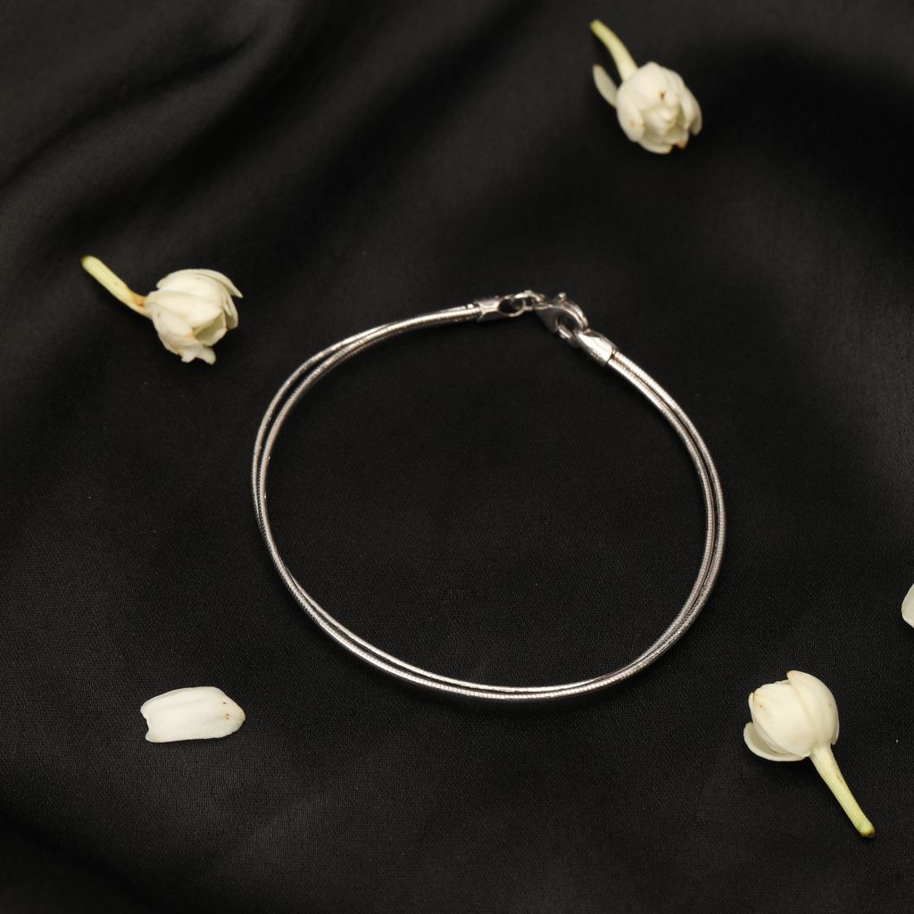 925 Sterling Silver Snake Chain Bracelet for Women & Men | Sleek Minimal Design I Weight - 3 g view 2