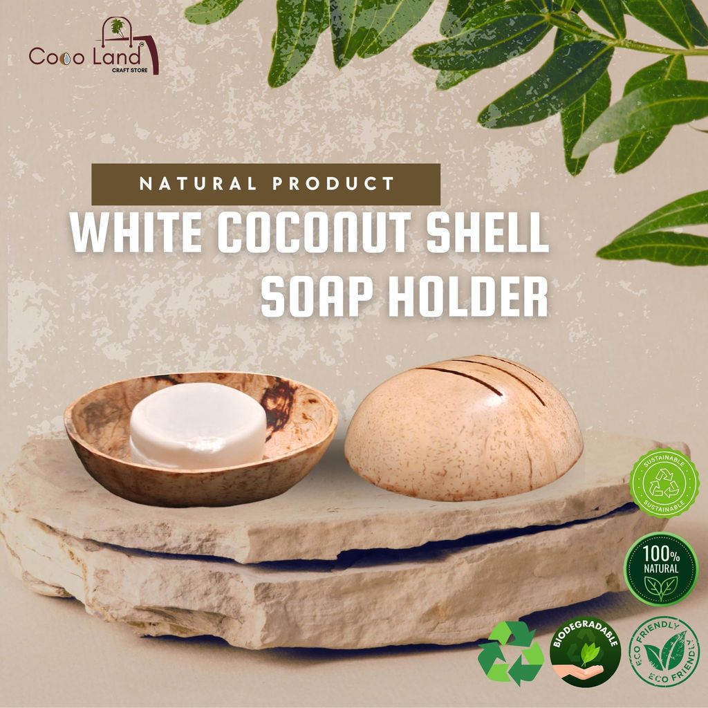 CocoLand Coconut Shell Soap Holder / Coconut Oil Polished view 2