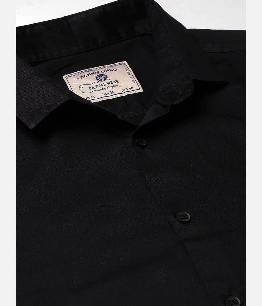 Dennis Lingo - Black 100% Cotton Slim Fit Men's Casual Shirt ( Pack of 1 ) view 2