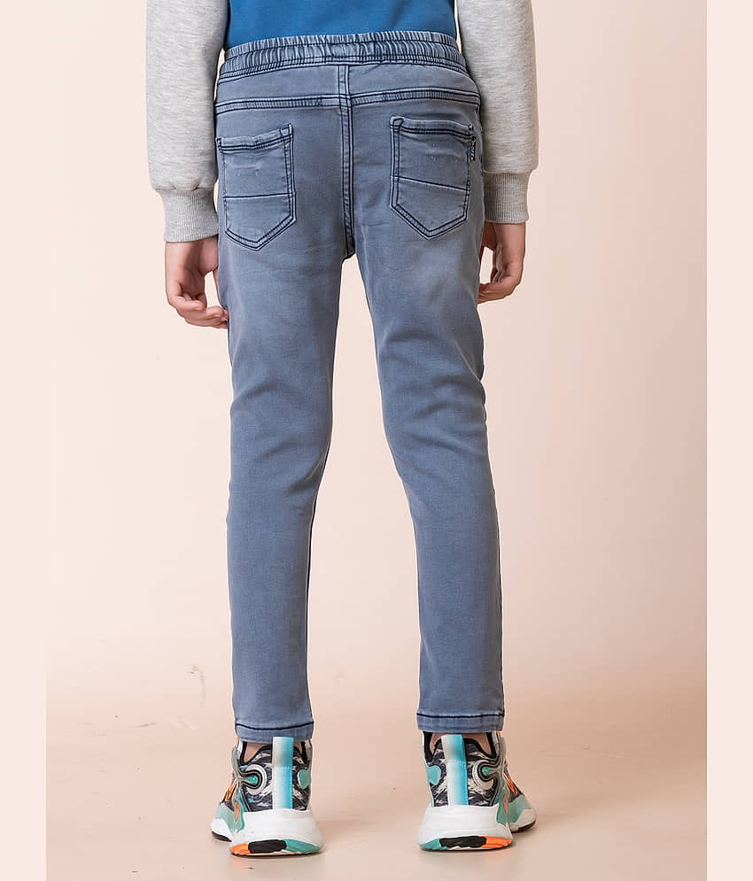 Aflash Pack of 1 Boys Cotton Blend Jeans ( Gray ) view 2