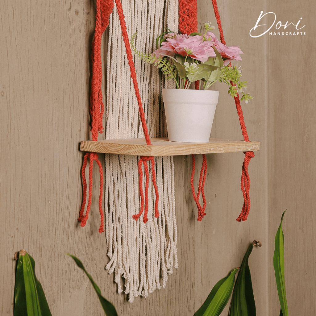 Macrame Wall hanging Shelf view 2