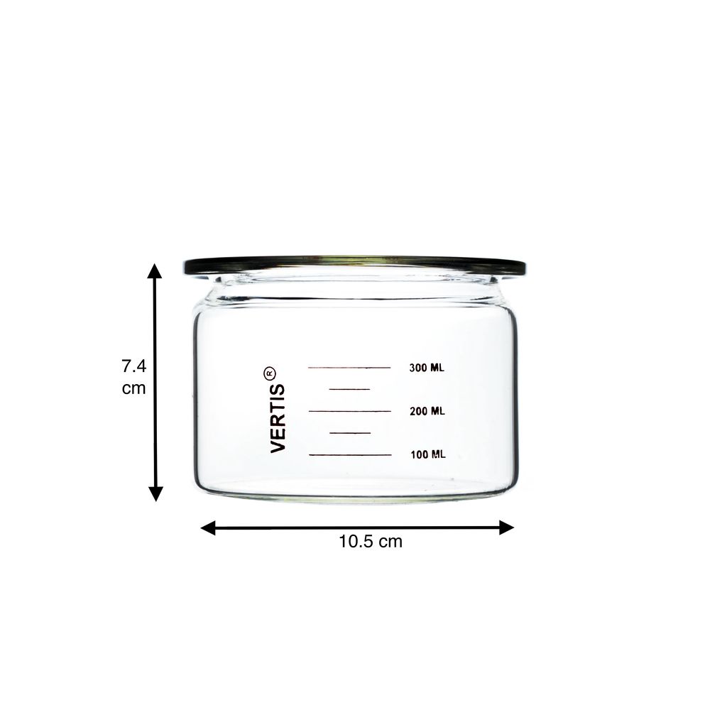 VERTIS Airtight Storage Jars Canisters Quad Lock Clear 300 mL view 2