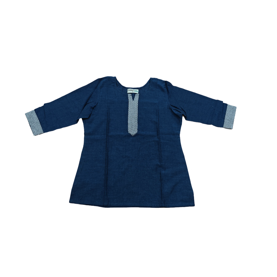 Handloom Pure Cotton Short Kurti