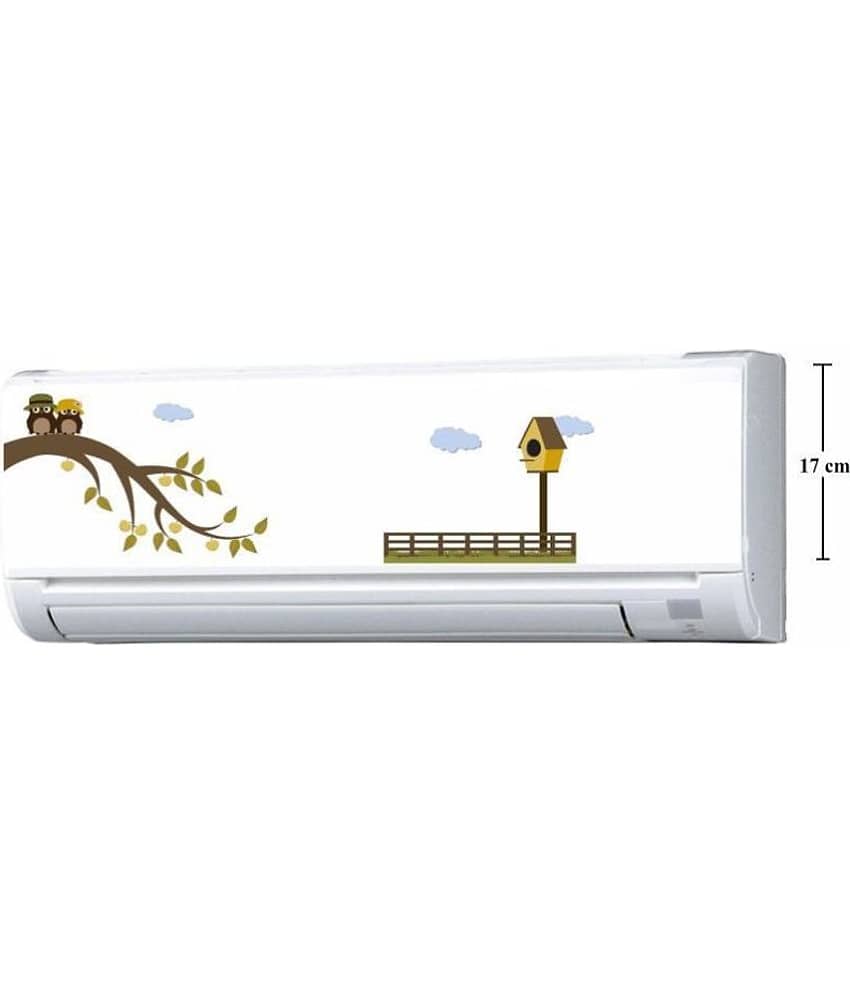 Asmi Collection Split AC Sticker Owls on Apple Tree Wall Sticker Sticker ( 16 x 70 cms ) view 2