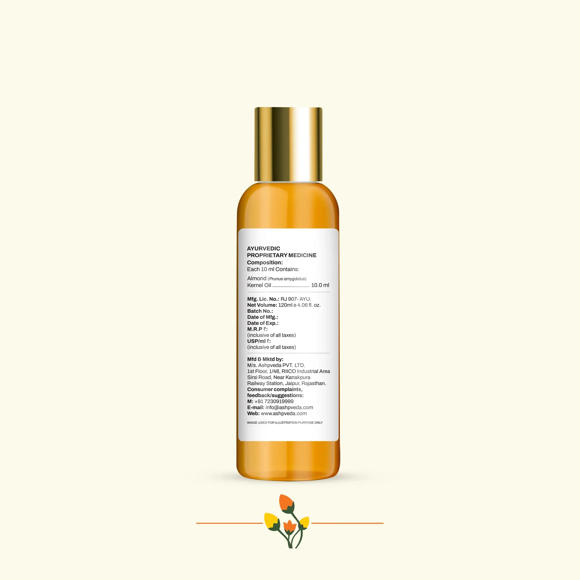 ashpveda Virgin Almond Oil view 2