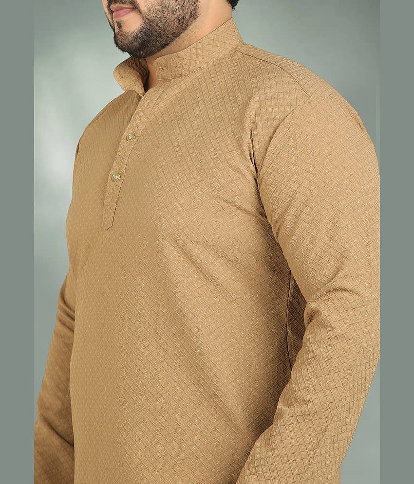 adwynpeter Maroon Cotton Men's Regular Kurta ( Pack of 1 ) view 2