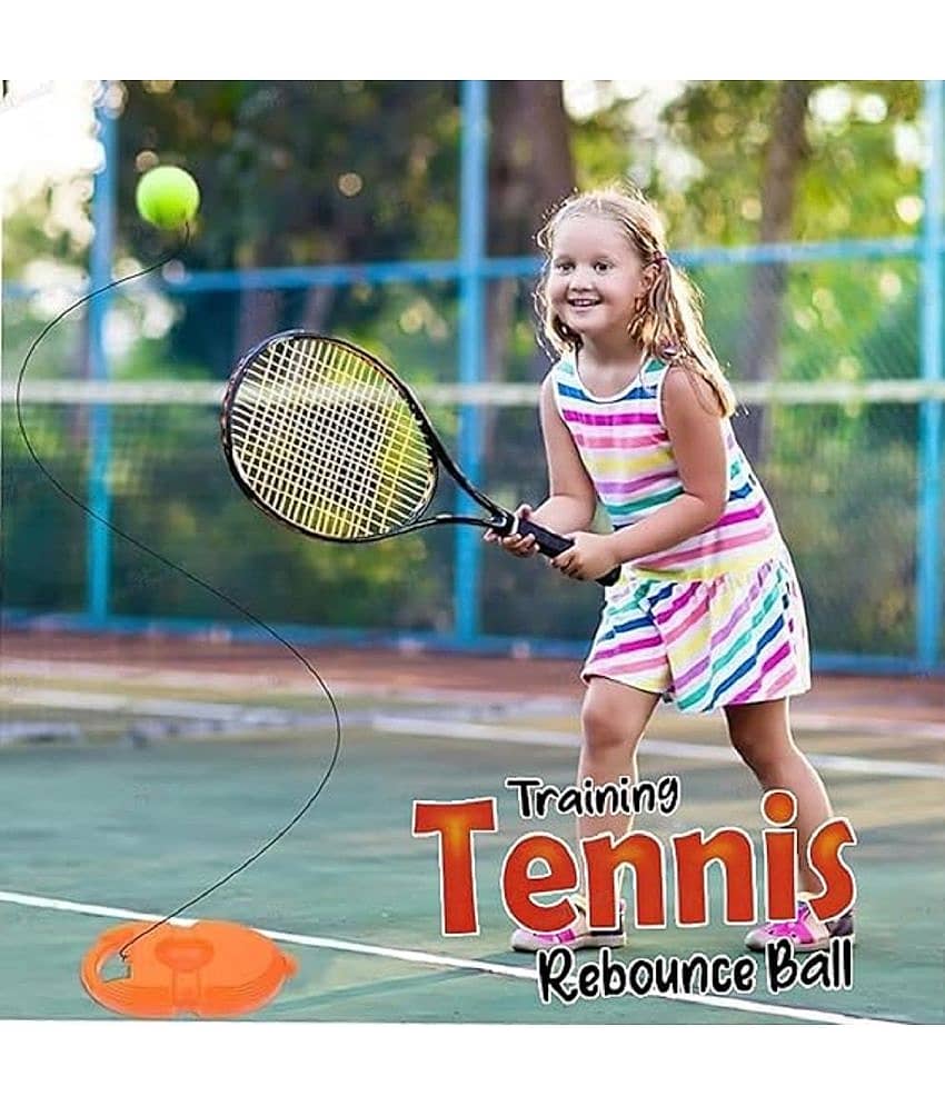 FEDIFU Tennis Trainer Rebound Ball with String Solo Tennis Trainer Set Self Tennis Practice Ball with String Cricket Trainer Rebound Ball with Rope Fill Sand or Water view 2