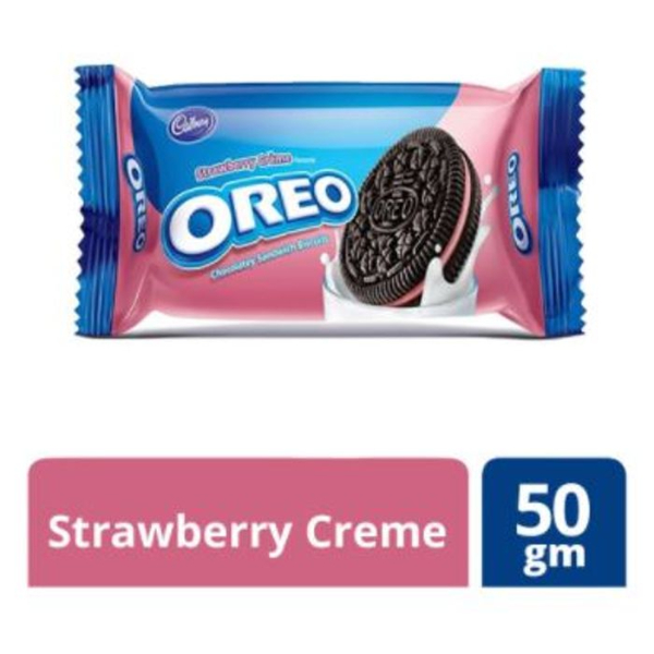 Cadbury Oreo Strawberry Creme Biscuits 50 Gms