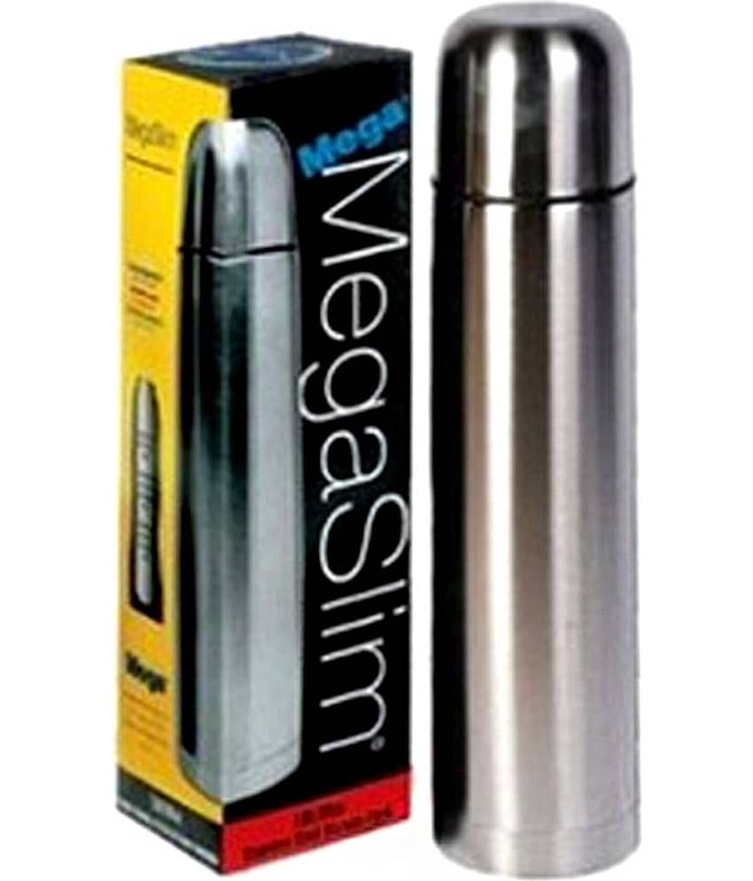 Megaslim Silver Stainless Steel 1000 Ml Flask view 2