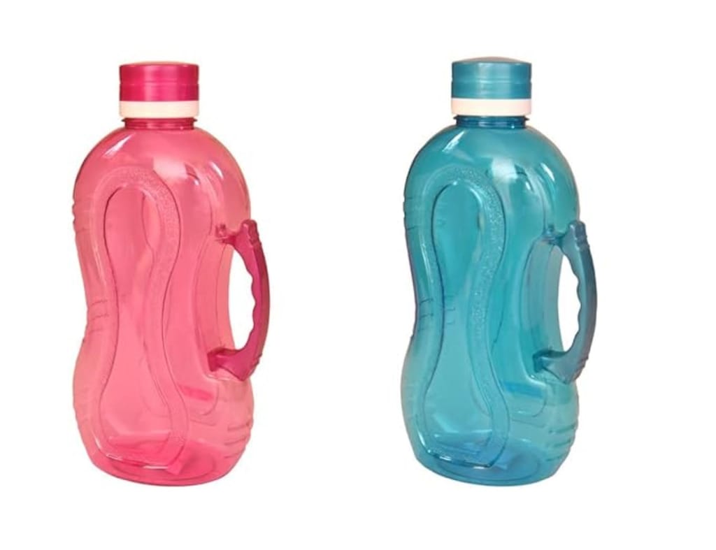 UNMEE Optima Plastic Water Bottle 1.5 Liter, Set of 2pcs Multicolour For Water | Juice | Cocktail | Milkshake | Smoothie, Ideal For Home | School | College | Office | Gym | Travel | Special Occasions