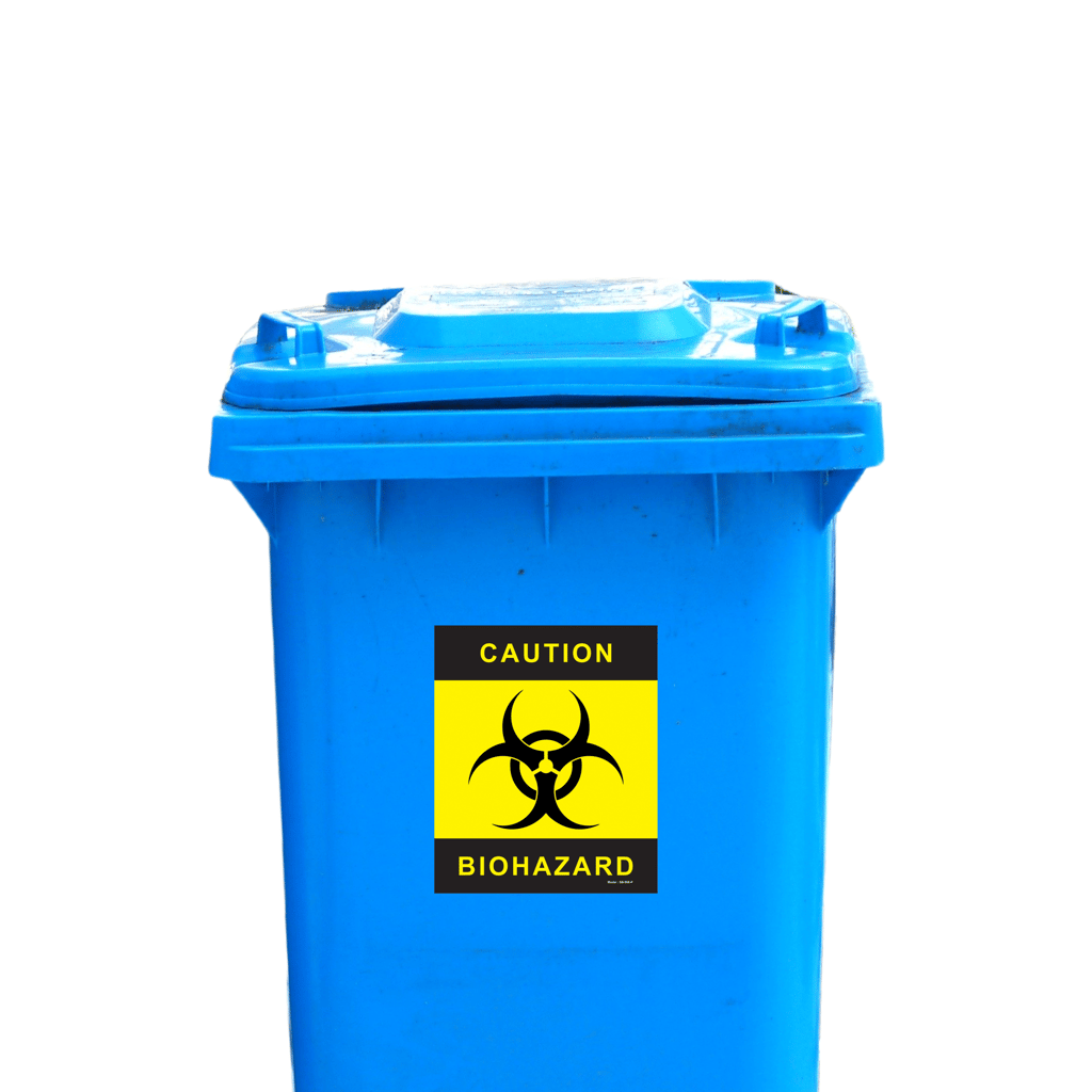 Biohazard Caution Sticker A3 - High-Visibility Safety Labels with Black and Yellow Symbol | Waterproof, (Pack of 5) view 2