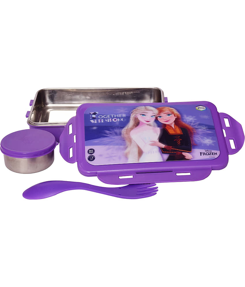 Gluman - 3D Disney Frozen Character Stainless Steel School Lunch Boxes 1 - Container ( Pack of 1 ) view 2