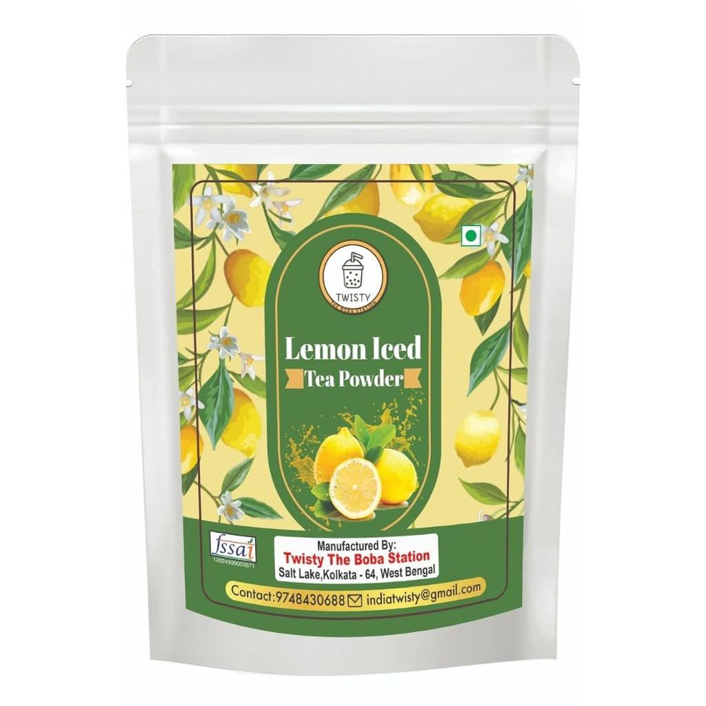 250 Grams Lemon Iced Tea Powder | Instant Tea With Zipper Lock | Refreshing, Healthy And Tasty | Source of Vitamin C | Pack of 1 (Lemon)