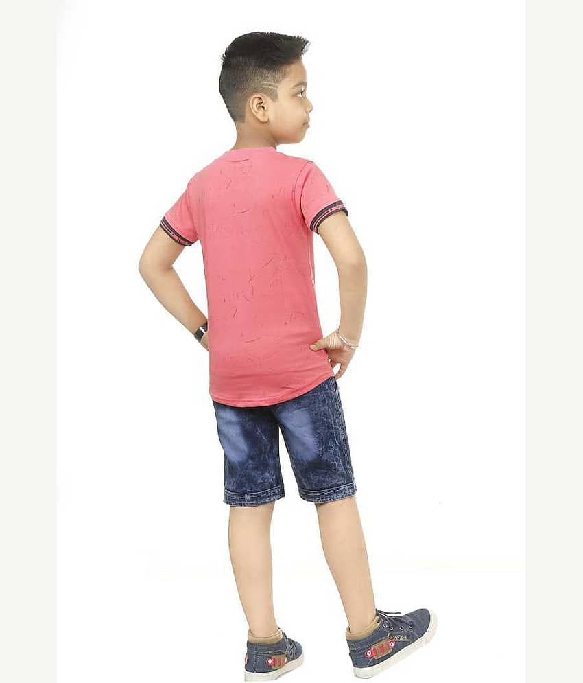 vanraj Pack of 1 Boys Cotton Blend T-Shirt & Pants Set ( Multicolor 1 ) view 2