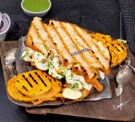 Chicken Tikka Grilled Sandwich