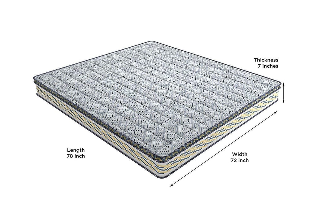 Centuary Pixel Cooling Copper Gel Memory 7 inch High Resilience (HR) Foam Mattress view 2