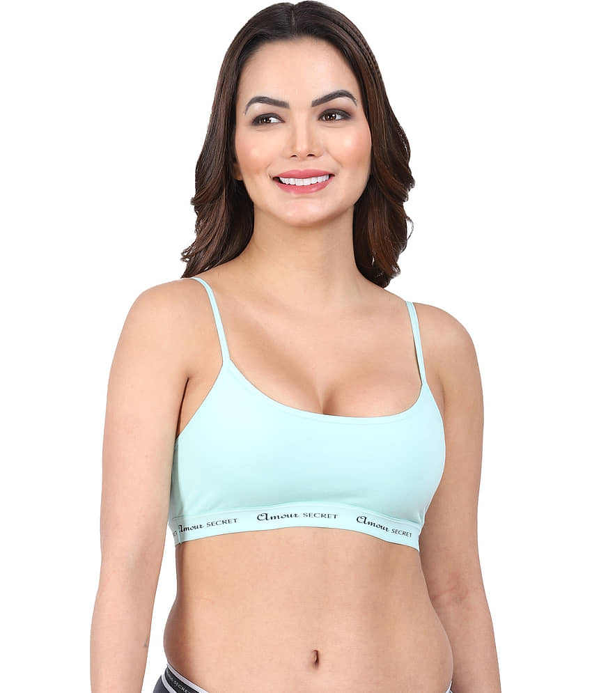 AMOUR SECRET Pack of 1 Cotton Blend Non Padded Teenage Bra For Women ( White )