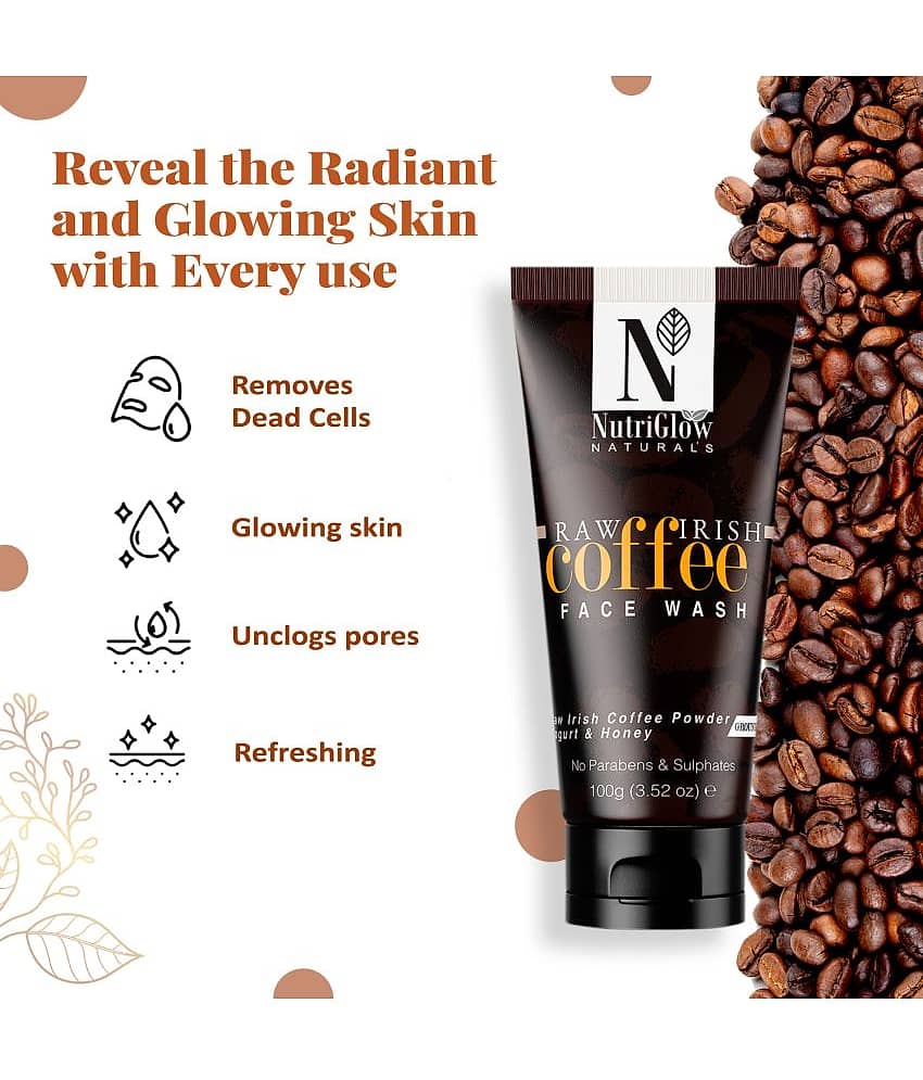 NutriGlow NATURAL'S Coffee Face Cleanser With Yogurt & Honey For Blackhead Removal Face Wash, 100gm view 2