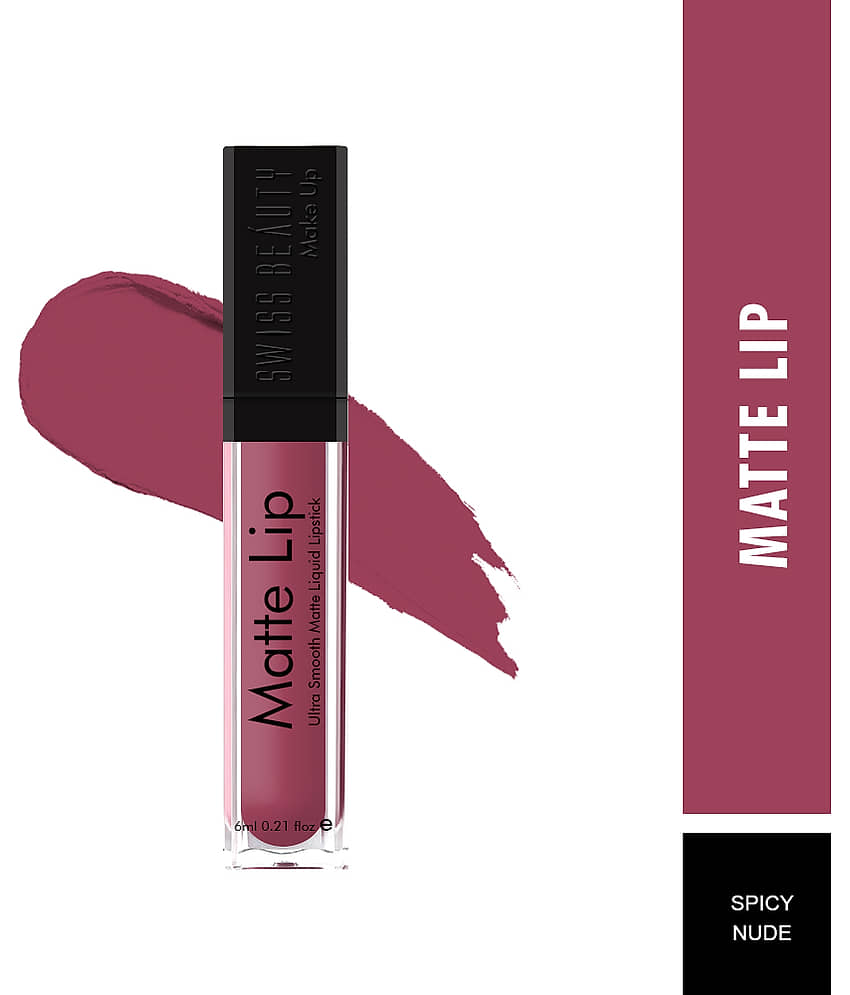 Swiss Beauty - Pink Matte Lipstick view 2