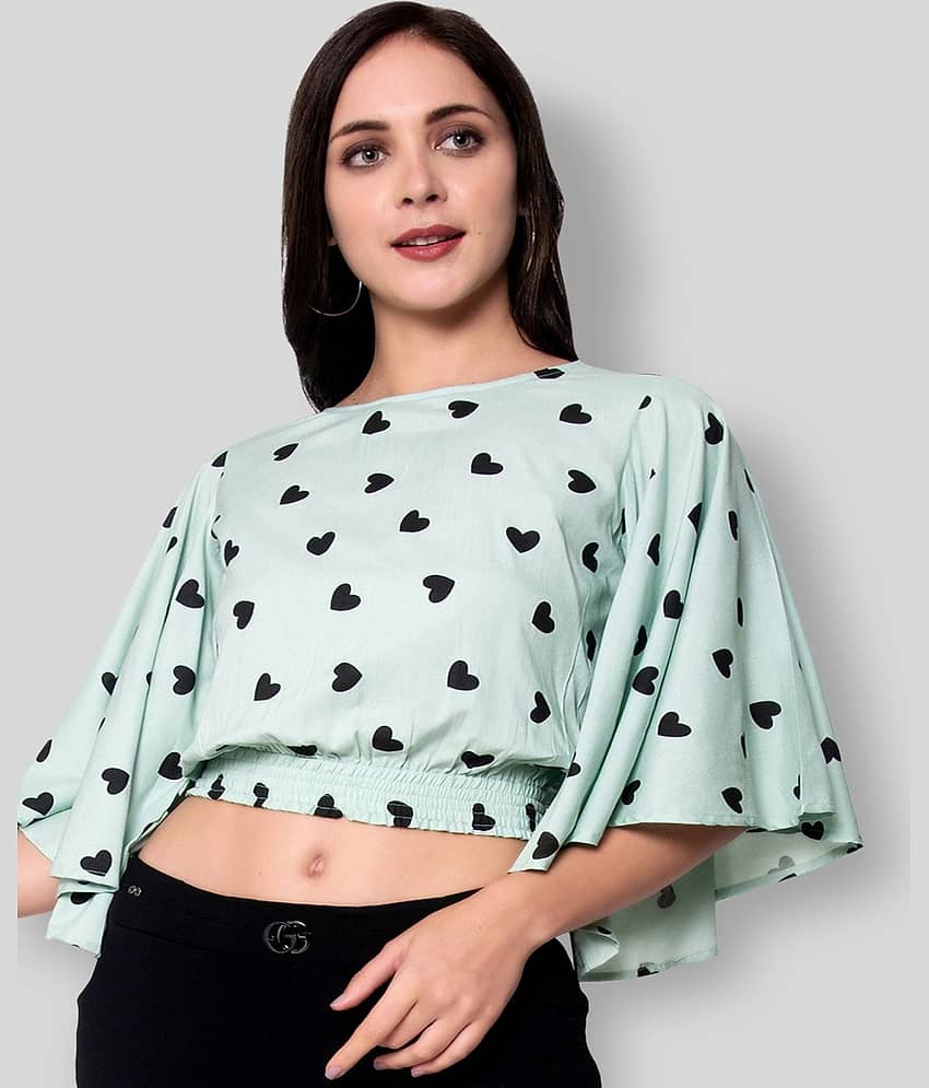GOD BLESS Women's Rayon Asymmetrical Top ( Pastel ) view 2