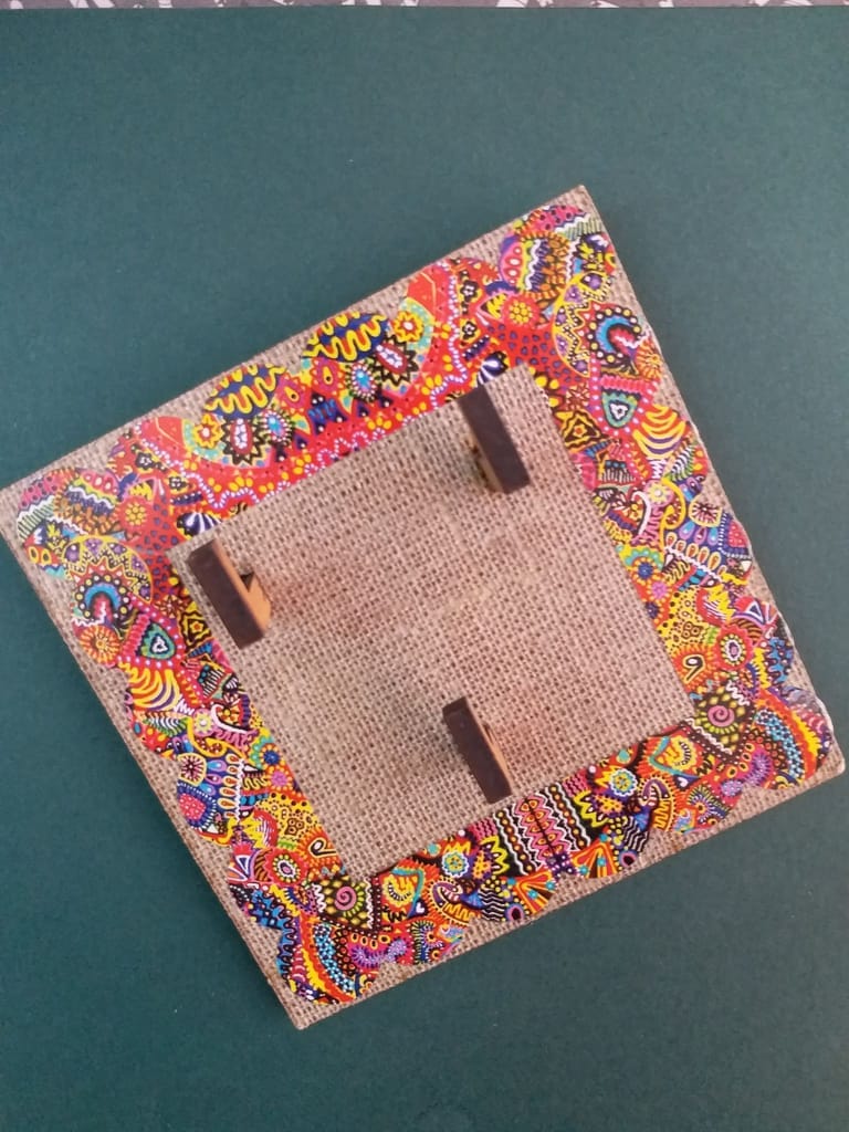 Key Holders - Square Jute Base with ' When Colors Speak ' Artwork Frame view 2