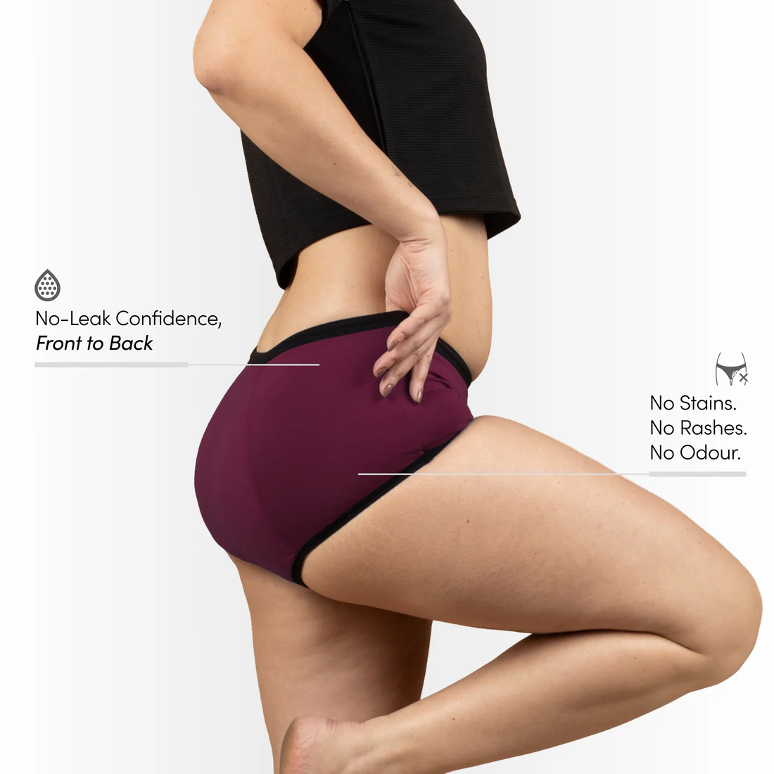 Hip Hugger - Wine (Pack of 3) view 2