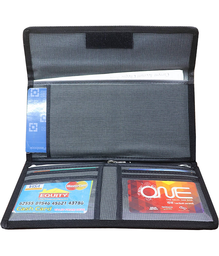 Kopila Matte Material Expendable Passbooks and Cheque Book /Document Holder/Cards Holder Foe men & Women view 2