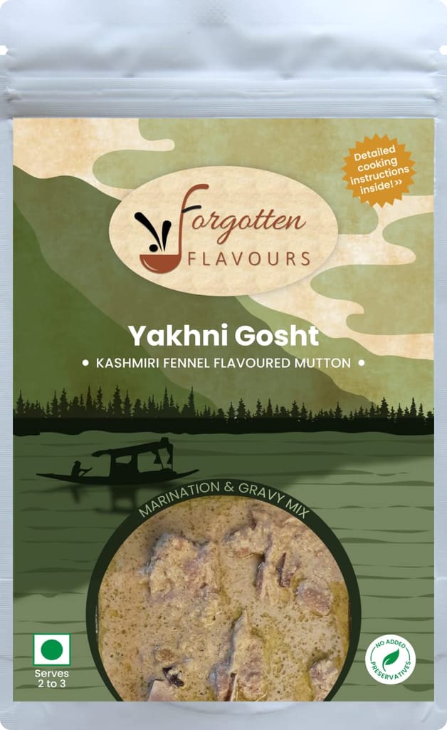 Forgotten Flavours Kashmiri Yakhni Gosht Gravy Mix |Mutton cooking Paste | Curry Paste | Curry Mix | Meat Masala |Ready to Cook Gravy|Chicken Masala | Kashmiri Masala | Easy to cook | (Saunf or Fennel Based)