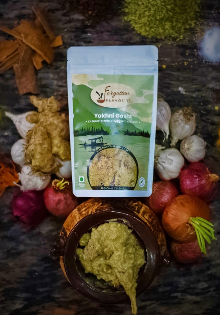 Forgotten Flavours Kashmiri Yakhni Gosht Gravy Mix |Mutton cooking Paste | Curry Paste | Curry Mix | Meat Masala |Ready to Cook Gravy|Chicken Masala | Kashmiri Masala | Easy to cook | (Saunf or Fennel Based) view 2