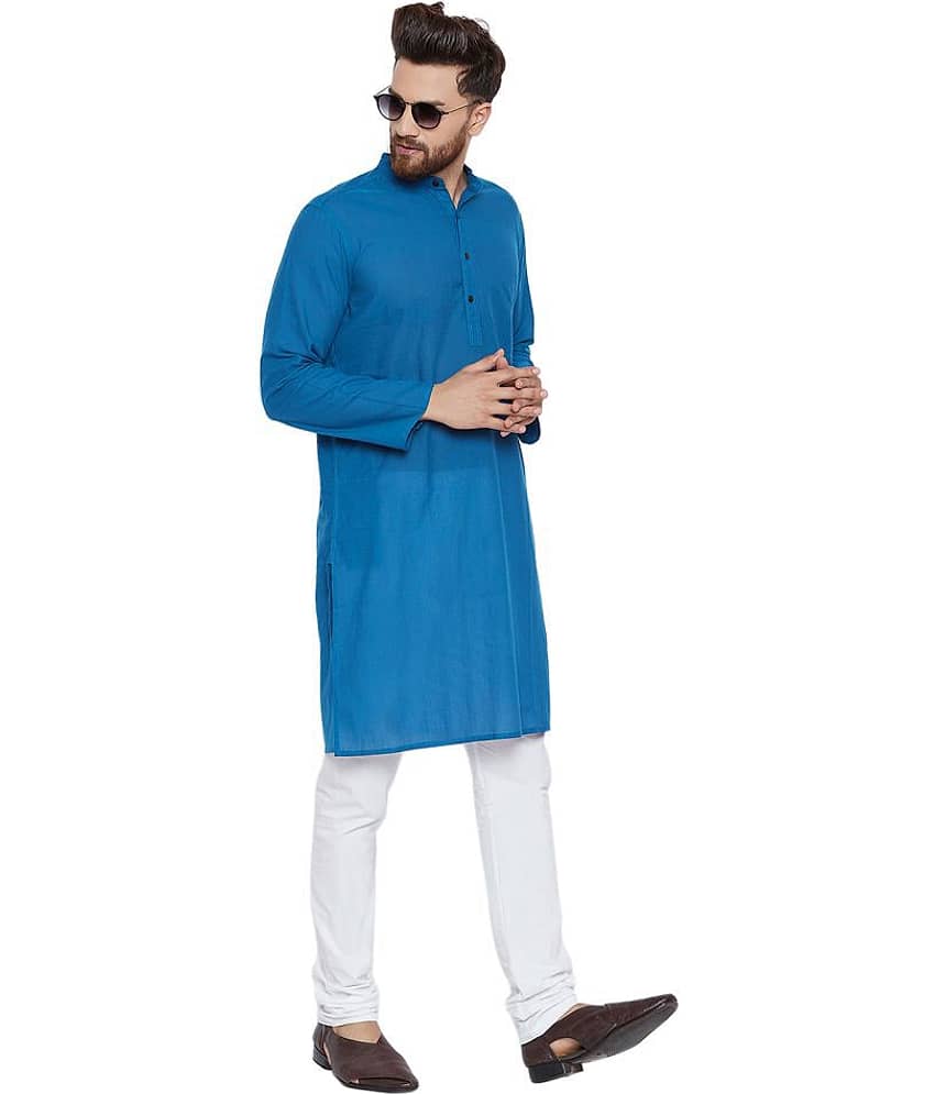 SKAVIJ Red Cotton Kurta Pyjama Set view 2