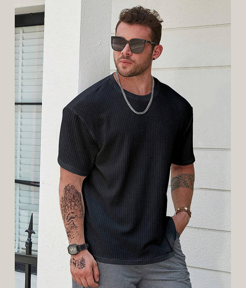fashion and youth Pack of 1 Cotton Blend Oversized Fit Men's T-Shirt ( Green )