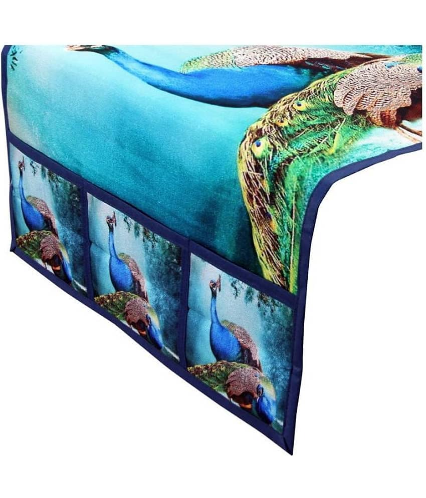 Laphino Polyester Graphic Top Cover ( 97 55 ) Pack of 5 - Blue view 2