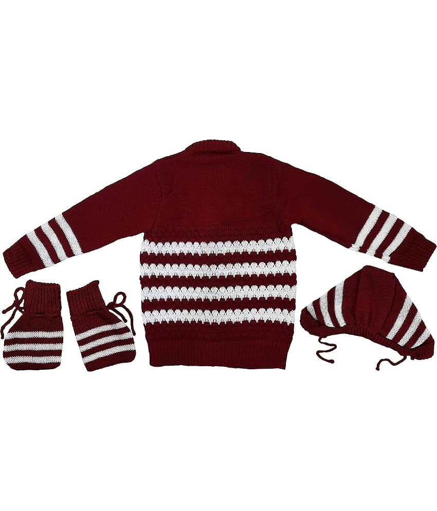 LITTLE PANDA Single Unisex for Baby Woollen Pullover ( Baby Pink ) view 2