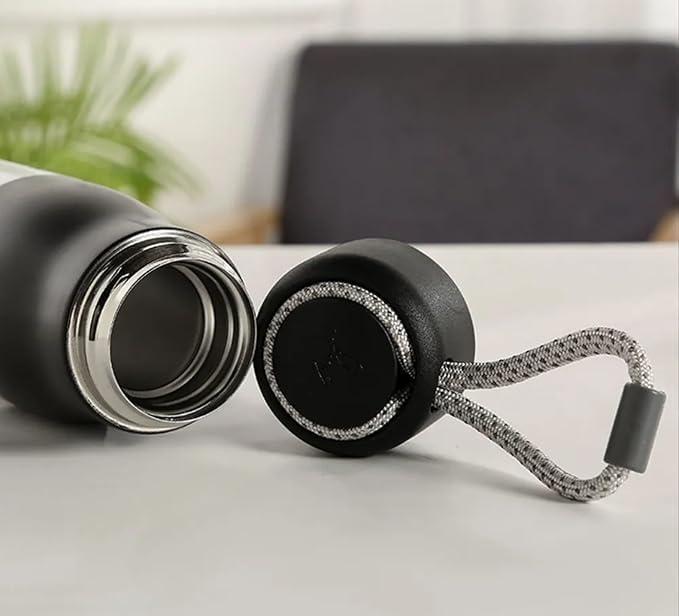 Vacuum Insulated Stainless Steel Water Bottle, 550ml, Leak-Proof Lid with Braided Rope Handle, Hot & Cold, Thermos view 2