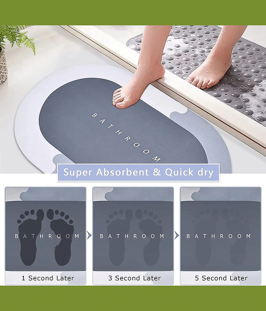 Flyhomes Set of 1 Anti-skid Rubber Door Mat ( 40 X 60 cm ) Multi view 2